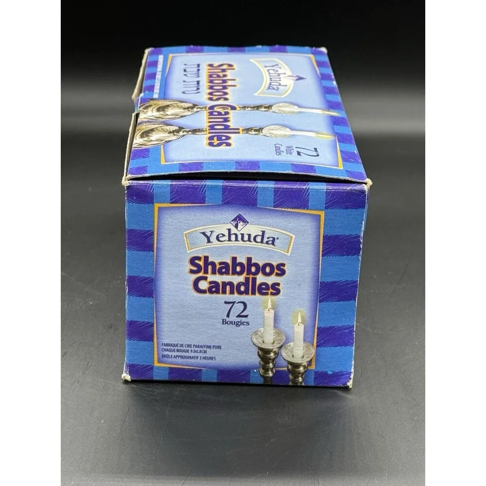 Yehuda Shabbos Candles 72 Count White Candles for Judaism Sabbath Use